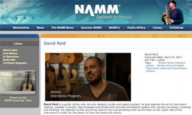 David Antony Reid filmed interview for NAMM